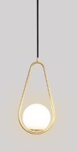 WHITE GLASS HANGING LIGHT