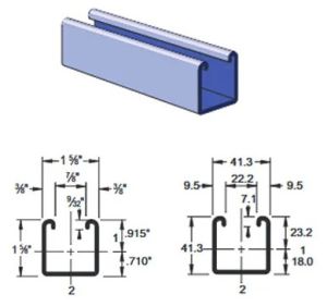 Unistrut P1000 Strut Channel Stainless Steel