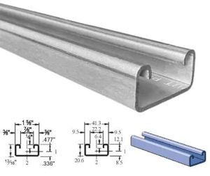 Unistrut p4100 Stainless Steel Solid Strut Channel