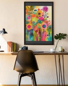 Watercolor Flower Wall Art Hanging