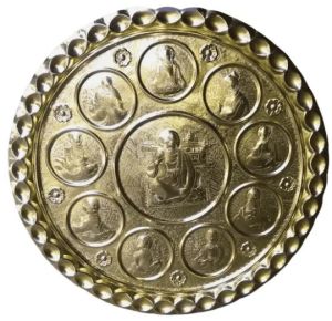 Guru Nanak Dev Ji Nine Avatar Design Chamba Brass Thaal