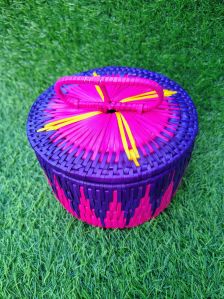 Palf Leaf Box Handmade Baskets, Color : Multi Colour