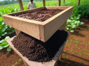 Organic Vermicompost Fertilizer, Color : Black-brown for Agriculture
