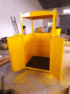 mild steel yellow safety man cage