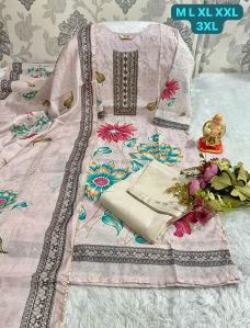Muslin Kurti Pant Dupatta Set