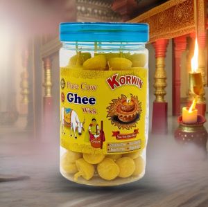 korwin ghee diya batti, Shape : Round for Ready to use