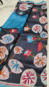 the Lotus Themed Silk Saree