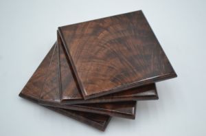 Plain Polished Wooden Tea Coasters, Shape : Square for Tableware