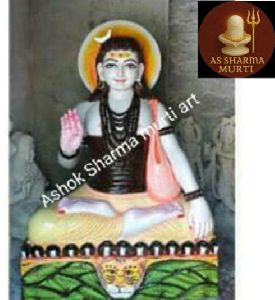 White Machhandar Nath Ji Marble Statue