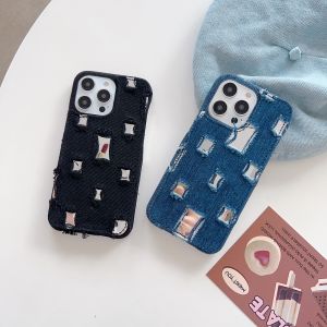 Distressed Denim Fashion Jeans iPhone 14 Phone Case