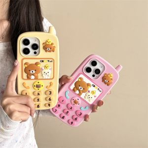 Mobile Shape Bear Silicone Protective iPhone 15 Pro Max Phone Case