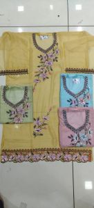 Rayon Pure Bottom Pure Organza Suit