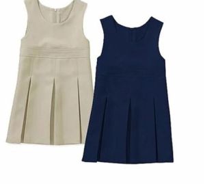 Cotton And Polyester Girls Children's School Uniform