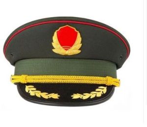 Dark Green Embossed Hat Badge Military Cap