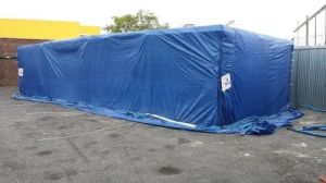 Plain HDPE Fumigation Cover, Color : Blue 30x20 Ft