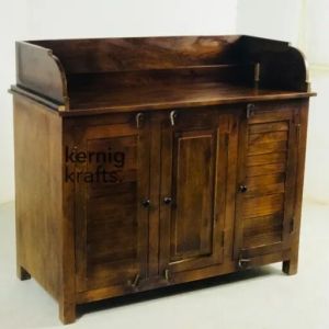 Mango Wood Service Counter WITH Menu Pocket