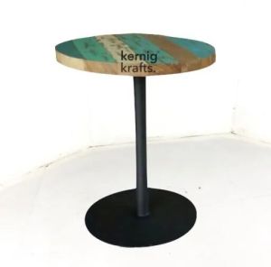 Mild Steel Reclaimed Wood Top Rustic Antique Table