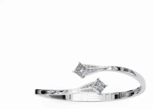 Women Twisted Diamond Duo Bracelet