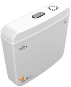 Silver Dual Push Flush Tank