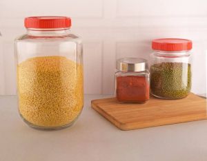 Round  and Square Jar Red Cap 250-6000 Ml