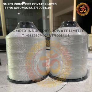 Oipl Polyester Double Twist Plain Bag Closing Threads, Color : White