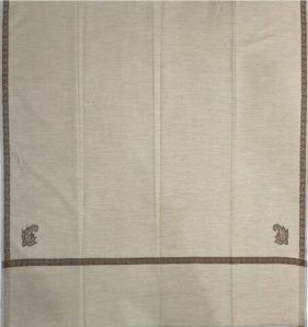 Light Beige Traditional Floral Vine Style Acrylic Wool Shawl