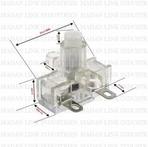 MLI Plastic CUSTOM Aeroplane Switch Push Button, Color : White