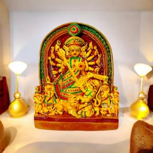 New Corporate Gifting Festival Gifting Terracotta Durga with Family