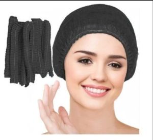 Nonwoven Bouffant Cap Black 18 Inches