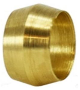 Brass Compression Sleeve, Color : Golden