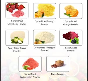 dehydrated fruits powder