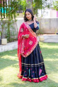 Women's Traditional Embroidered Ghagra Choli with Dupatta