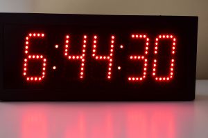 Digital Clock (16 x6 Inch Red)