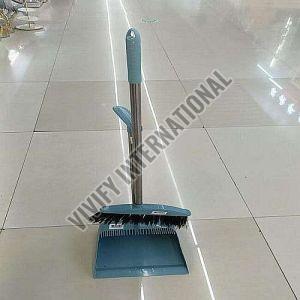 Stainless Steel Broom and Dustpan Set, Handle Material : Plastic