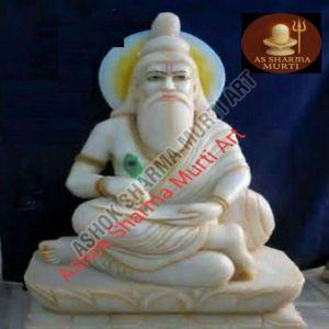 White Marble Maharishi Valmiki Statue for Religious Purpose