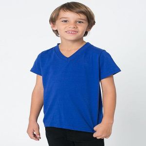 Kids Blue V Neck Cotton T-Shirt