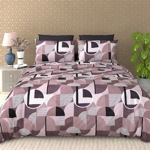 Louis Soft King Size Cotton Printed Bedsheet Set