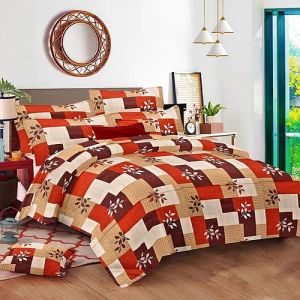Meritorious King Size Satin Cotton Printed Bedsheet Set