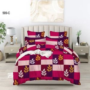 Meritorious Printed King Size Satin Cotton Bedsheet Set