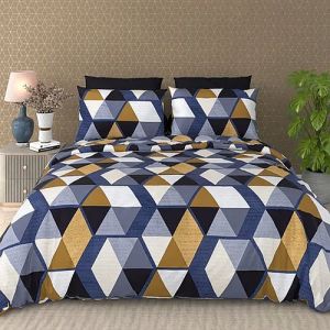 Queen Size Porcine Print Cotton Satin Bedsheet Set