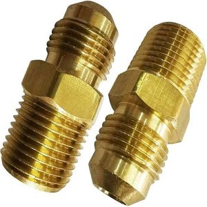 Polished Brass Flare Union, Shape : Round