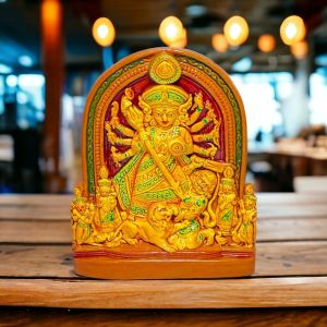 New Corporate Gifting Festival Gifting Terracotta Durga with Family