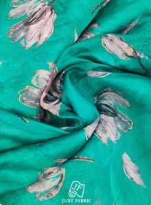 Foil & Digital Print All over on Fine Organza Fabric