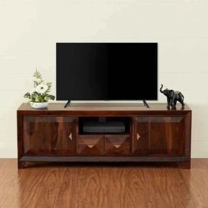 Brown Sheesham Wood TV Unit