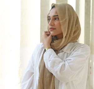 Beige Modal Hijab 180 Cm X 80 Cm