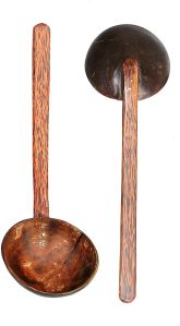 Peekar Handmade Coconut Shell Spoons (Handle Made OF Coconut Tree Wood)