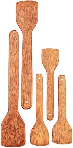 Peekar Handmade Kerala Coconut Wood Cooking Spatula (Set OF 5)