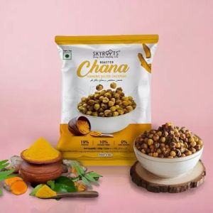 Roasted Chana Turmeric Salted Chickpeas, Color : Golden-brown for Snack