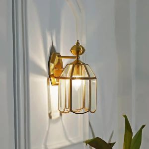 Classic Brass Lantern Wall Light