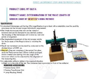 Newton Ring Apparatus